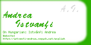 andrea istvanfi business card
