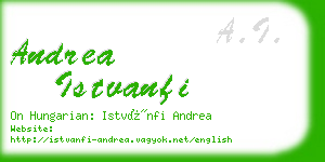 andrea istvanfi business card